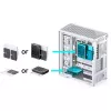Počítačová skriňa Jonsbo D400 Midi Tower ATX Tempered Glass – biela