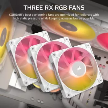 CORSAIR CPU chladič - Icue Link Titan 360 Rx RGB AIO kvapalinový chladič - biely