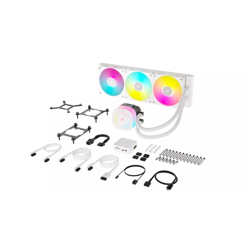 CORSAIR CPU chladič - Icue Link Titan 360 Rx RGB AIO kvapalinový chladič - biely
