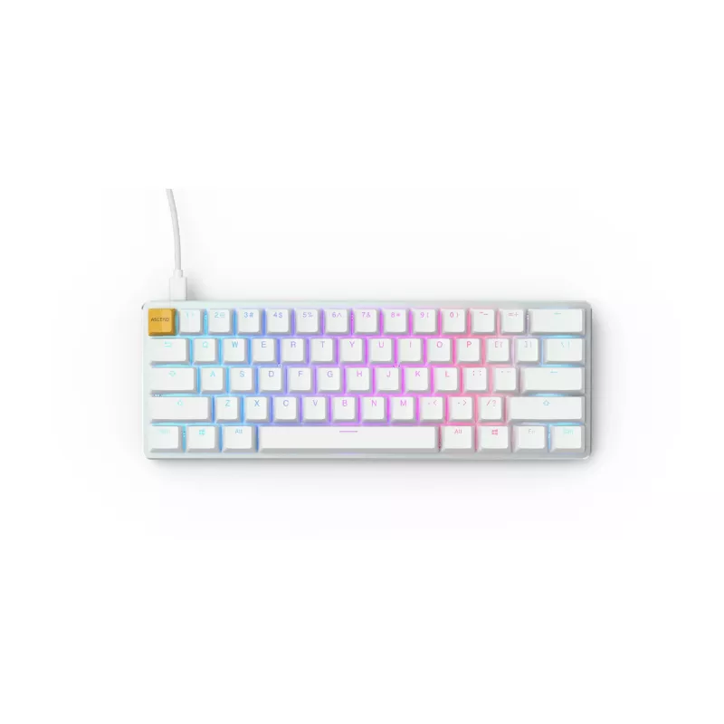 Glorious Gaming GMMK klávesnica USB QWERTY US International strieborná, biela