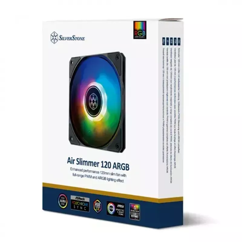 Vzduchový chladič Silverstone Air Slimmer 120 12 cm čierny transparentný