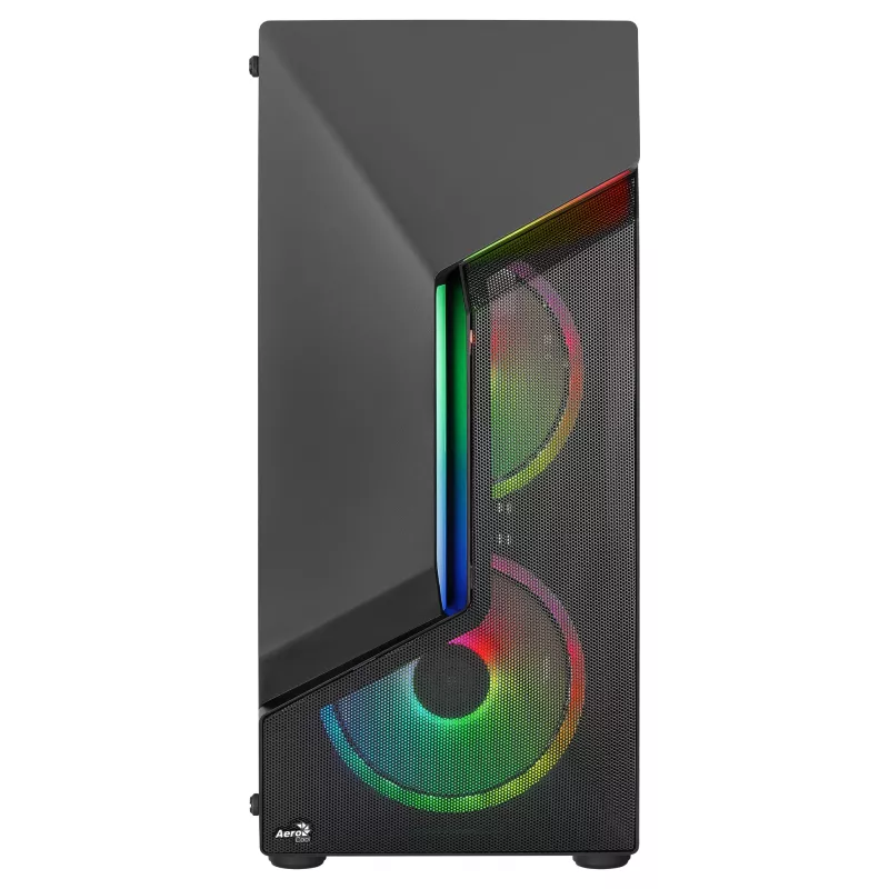 Aerocool SCAPEBKV3 Gaming ATX skriňa predné RGB LED temperované sklo 3x ARGB ventilátory čierna