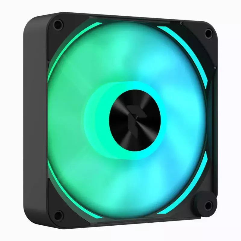 APNX FP2-120 PWM ARGB ventilátor do skrinky, 120 mm, 500–1800 ot./min, 83,85 CFM, 34,8 dB, čierny
