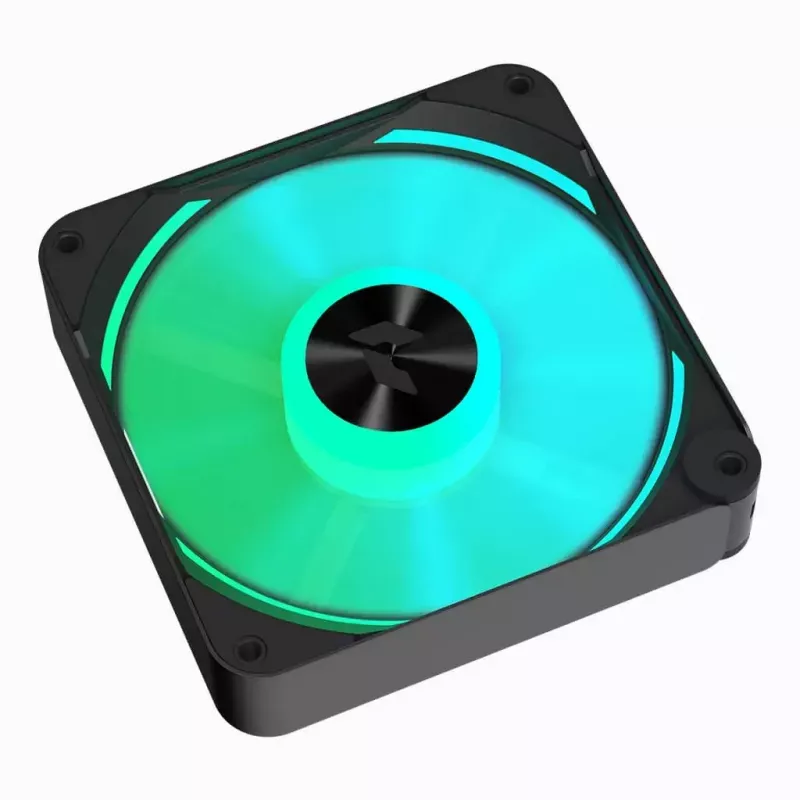 APNX FP2-120 PWM ARGB ventilátor do skrinky, 120 mm, 500–1800 ot./min, 83,85 CFM, 34,8 dB, čierny
