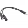 InLine 3,5mm jack Y kábel konektor samec na 2x 3,5mm jack konektor samica stereo, 0,2 m
