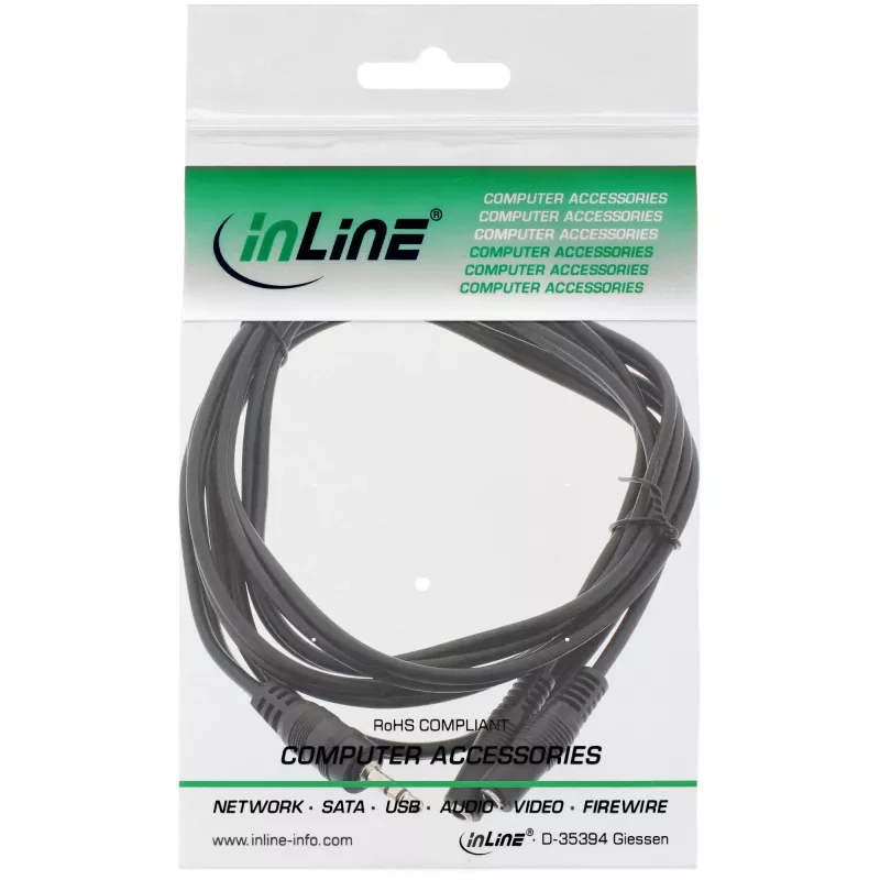 InLine 3,5mm jack Y kábel konektor samec na 2x 3,5mm jack konektor samica stereo, 0,2 m