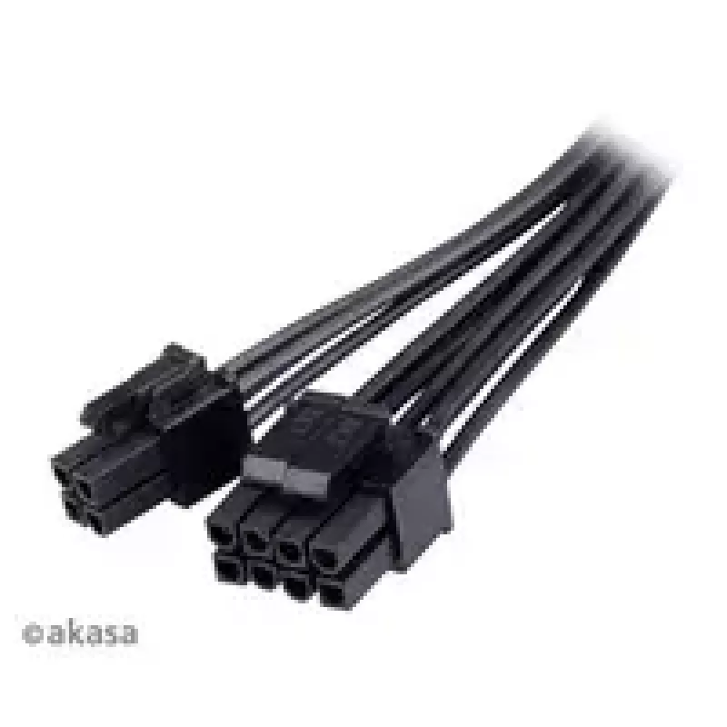 Adaptérový kábel Akasa AK-CBPW22-15 z 8-pin EPS na 8-pin EPS + 4-pin ATX, 15 cm