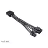 Adaptérový kábel Akasa AK-CBPW22-15 z 8-pin EPS na 8-pin EPS + 4-pin ATX, 15 cm