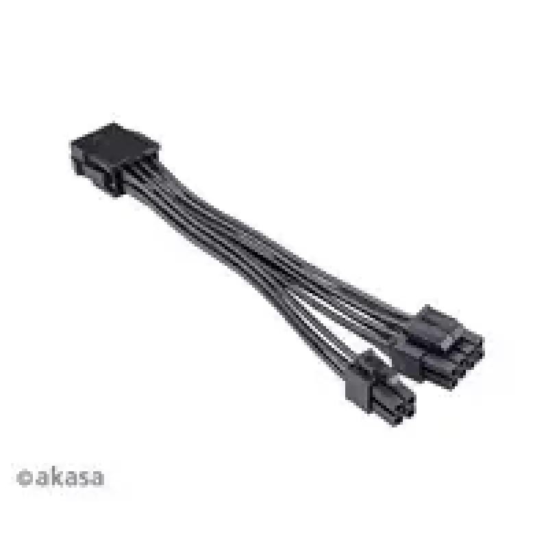 Adaptérový kábel Akasa AK-CBPW22-15 z 8-pin EPS na 8-pin EPS + 4-pin ATX, 15 cm