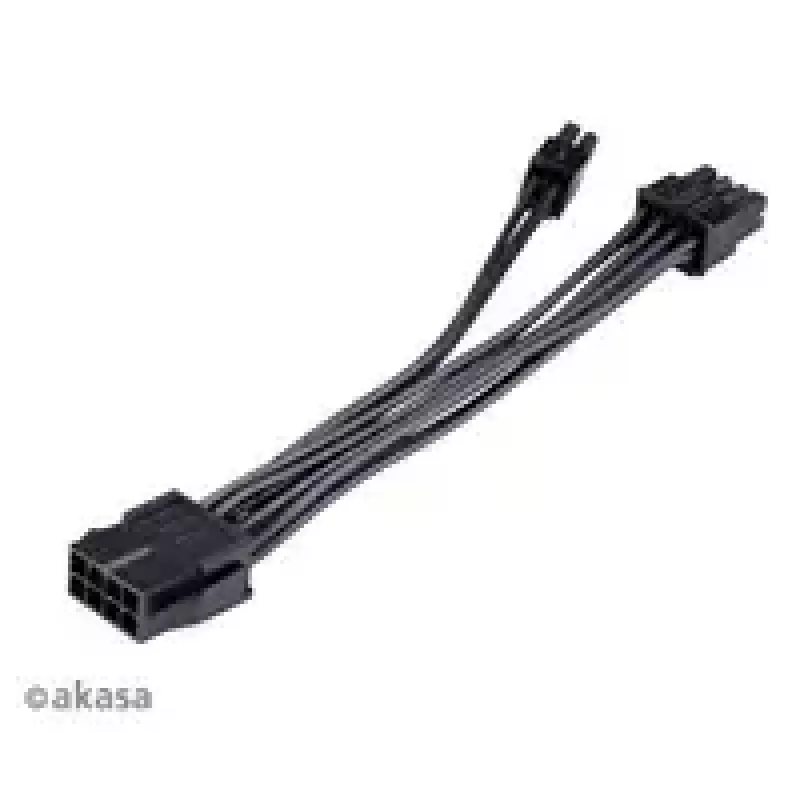 Adaptérový kábel Akasa AK-CBPW22-15 z 8-pin EPS na 8-pin EPS + 4-pin ATX, 15 cm