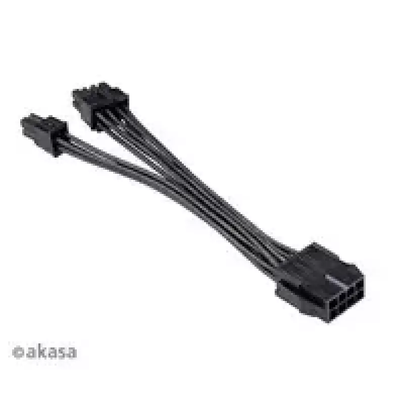 Adaptérový kábel Akasa AK-CBPW22-15 z 8-pin EPS na 8-pin EPS + 4-pin ATX, 15 cm