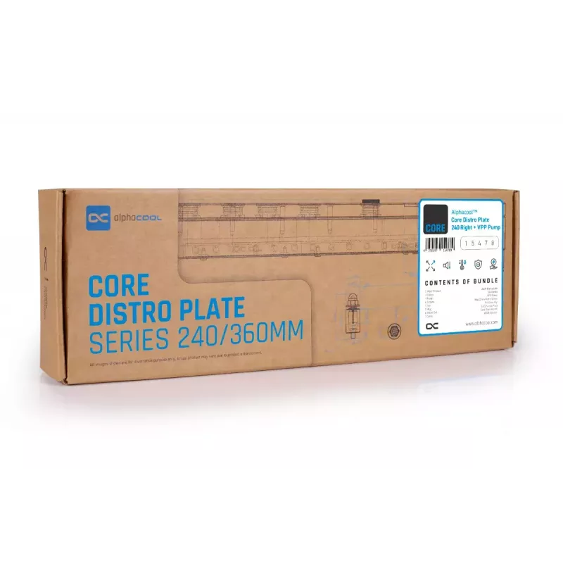 Pumpa & Reservoir Alphacool Core Distro Plate čierna transparentná akryl hliník keramika syntetika