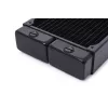 Radiátor Alphacool 14442 mosadz meď nehrdzavejúca oceľ čierna 144 mm