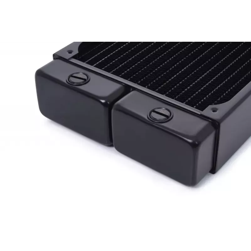 Radiátor Alphacool 14442 mosadz meď nehrdzavejúca oceľ čierna 144 mm