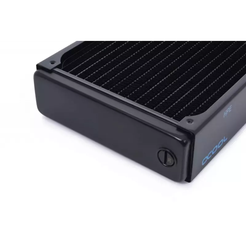 Radiátor Alphacool 14442 mosadz meď nehrdzavejúca oceľ čierna 144 mm