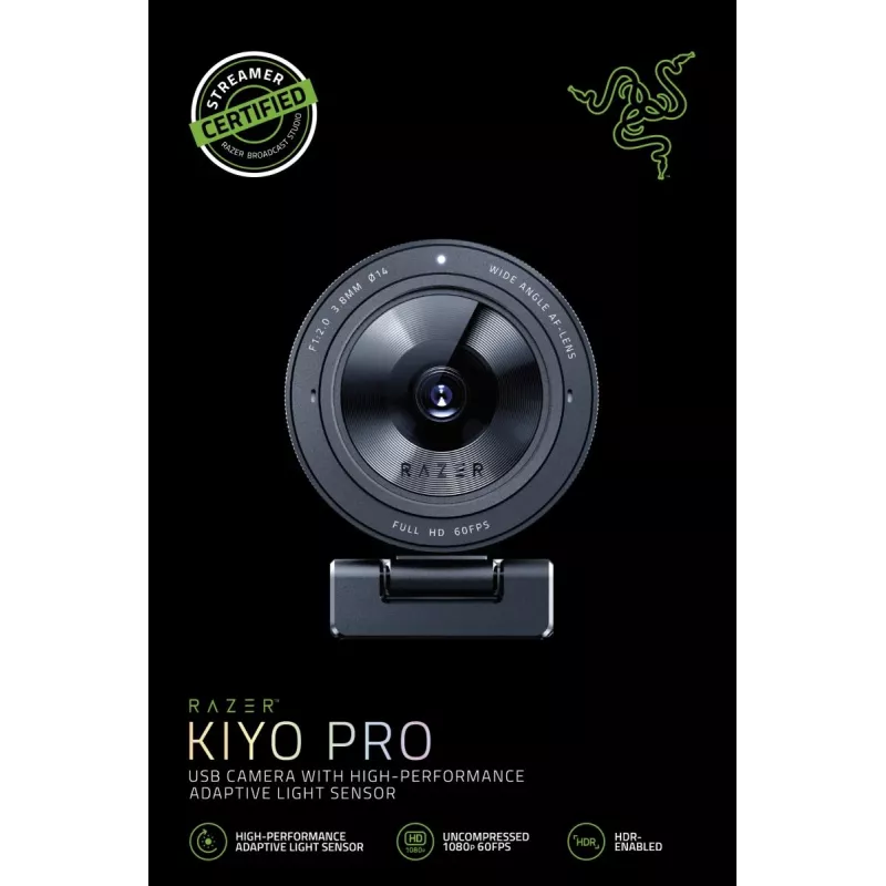 Webkamera Razer Kiyo Pro 2,1 MP 1920 x 1080 pixelov USB čierna