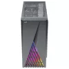 Aerocool DELTABKV1 ATX PC skriňa RGB predná, plné bočné okno, 12cm ventilátor, čierna