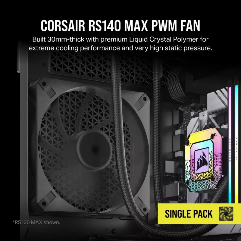 CORSAIR ventilátor - Rs Series Rs140 Max 140mm jednotlivé balenie