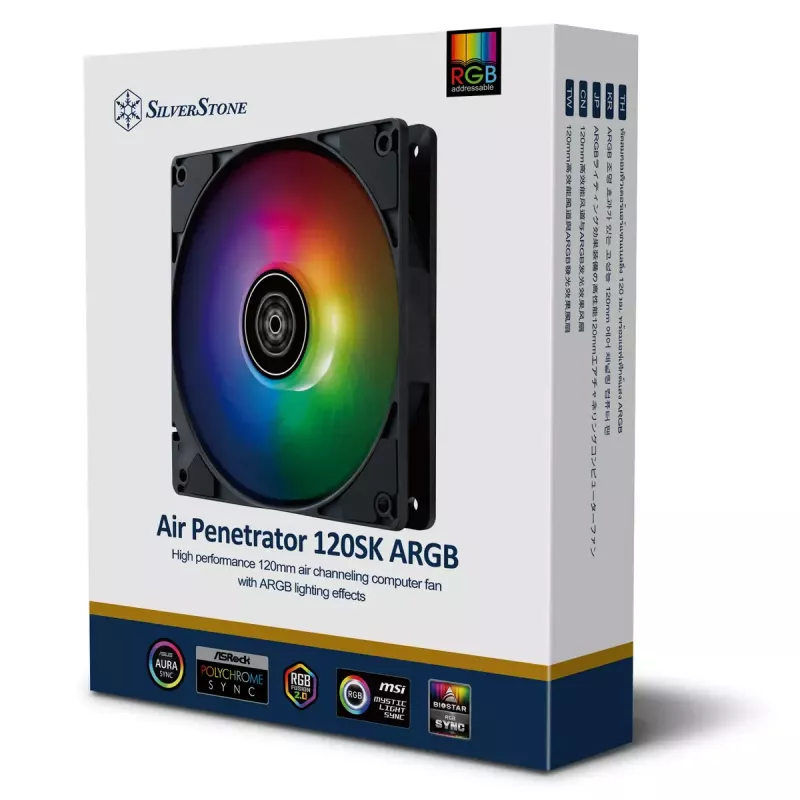 Vzduchový chladič Silverstone Penetrator SST-AP120SKB-ARGB 12 cm 2000 RPM