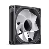 Jonsbo FR-505BR ARGB ventilátor do skrine s obrátenými lopatkami, PWM, 120 mm, 47,17 CFM, čierny