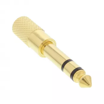 InLine audio adaptér 6,3mm konektor samec / 3,5mm konektor samica stereo pozlátený kov