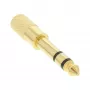 InLine audio adaptér 6,3mm konektor samec / 3,5mm konektor samica stereo pozlátený kov