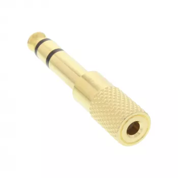 InLine audio adaptér 6,3mm konektor samec / 3,5mm konektor samica stereo pozlátený kov