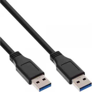 InLine USB 3.2 Gen.1 kábel Type-A samec / A samec, čierny, 5 m