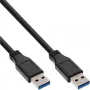 InLine USB 3.2 Gen.1 kábel Type-A samec / A samec, čierny, 5 m