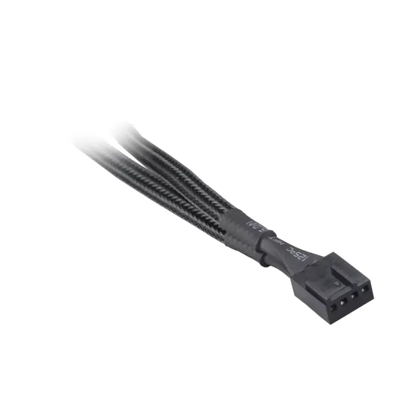 Akasa AK-CBFA04-15 rozdeľovací kábel ventilátorov PWM, 15 cm, v opletení, čierny