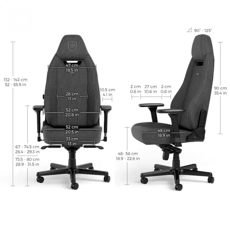 PC herná stolička noblechairs LEGEND TX čalúnené sedadlo antracitovo sivá