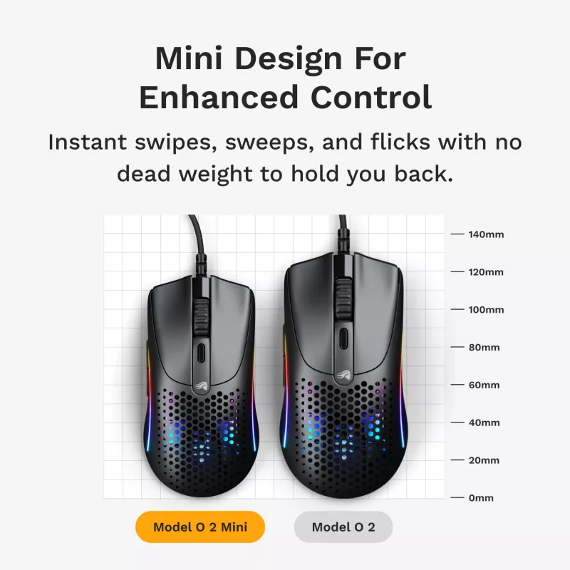 Herná myš Glorious Gaming Model O 2 Mini herná myš RGB čierna
