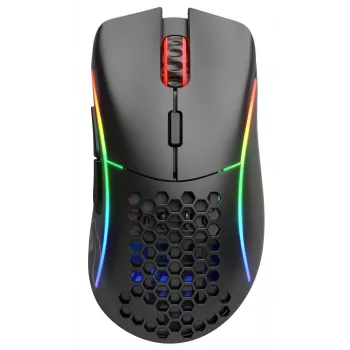 Glorious Gaming Glorious Model D Wireless – matná čierna, pravá ruka, RF Wireless, 19000 DPI, čierna