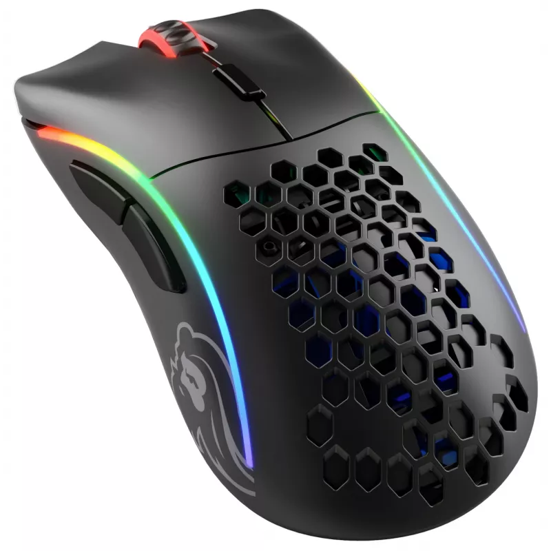 Glorious Gaming Glorious Model D Wireless – matná čierna, pravá ruka, RF Wireless, 19000 DPI, čierna