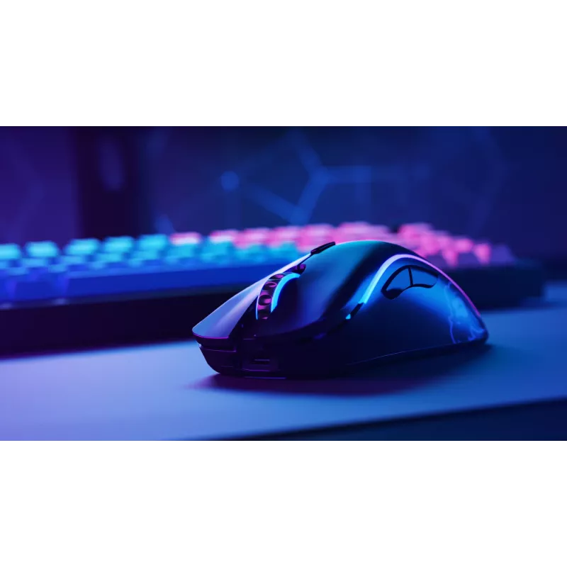 Glorious Gaming Glorious Model D Wireless – matná čierna, pravá ruka, RF Wireless, 19000 DPI, čierna