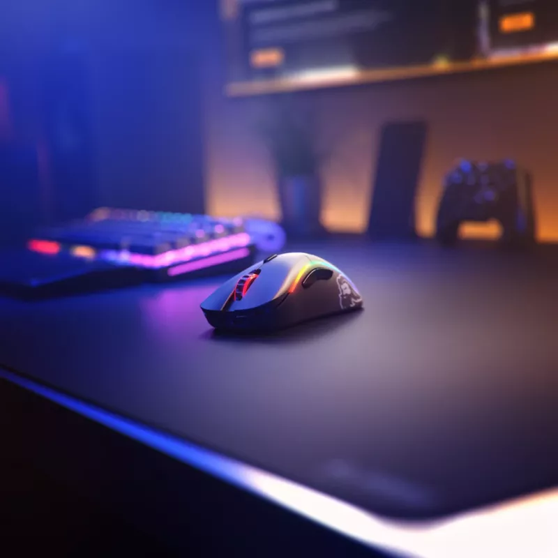 Glorious Gaming Glorious Model D Wireless – matná čierna, pravá ruka, RF Wireless, 19000 DPI, čierna