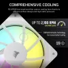Ventilátor Corsair RS120 ARGB 12 cm biely 420–2100 ot/min 3 ks