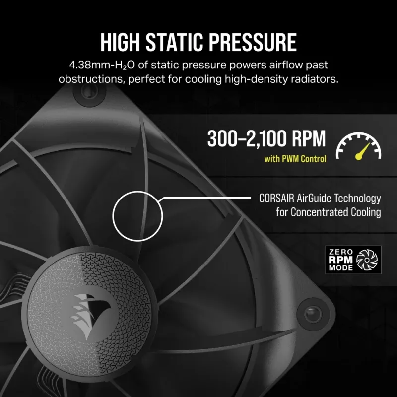 CORSAIR Rx Series iCUE LINK RX120 120 mm ventilátor trojventilátorová sada