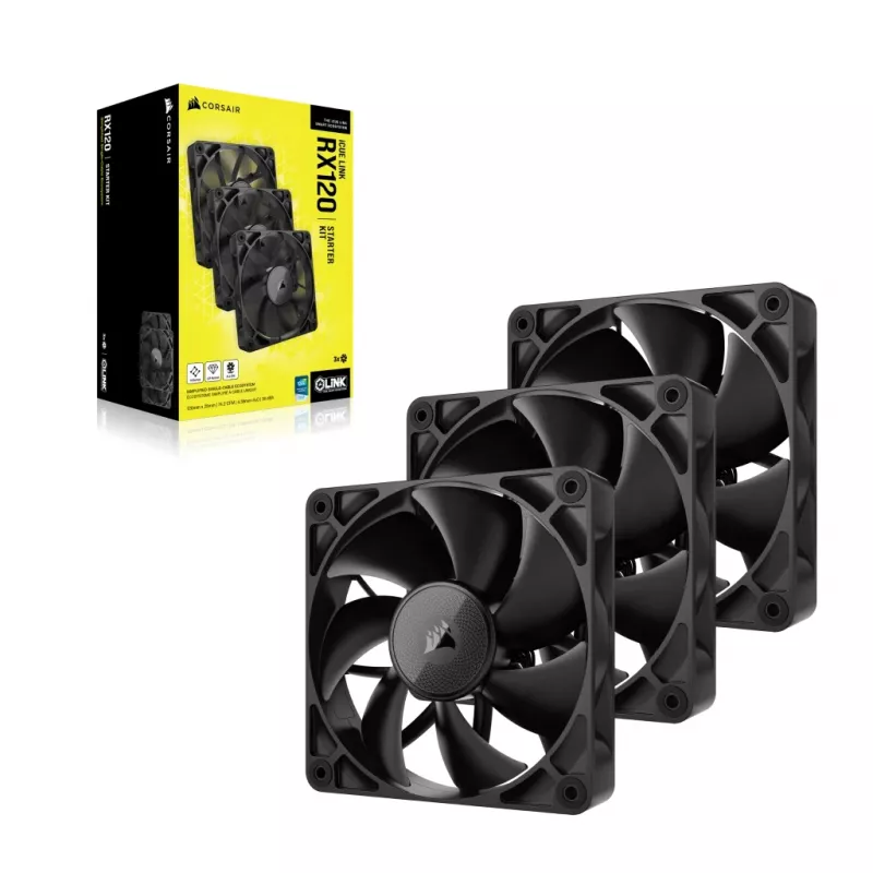 CORSAIR Rx Series iCUE LINK RX120 120 mm ventilátor trojventilátorová sada