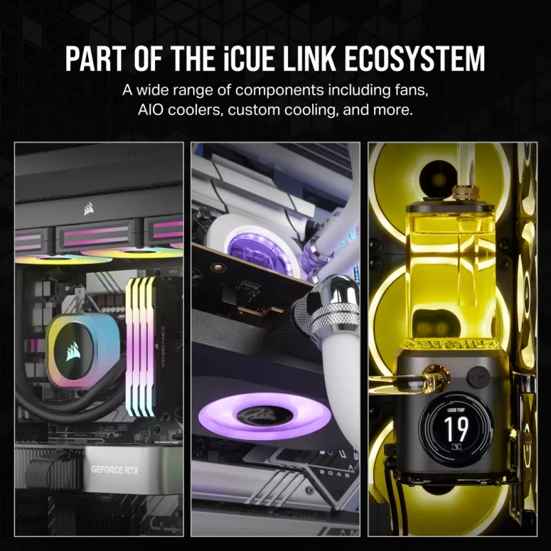 CORSAIR Rx Series iCUE LINK RX120 120 mm ventilátor trojventilátorová sada