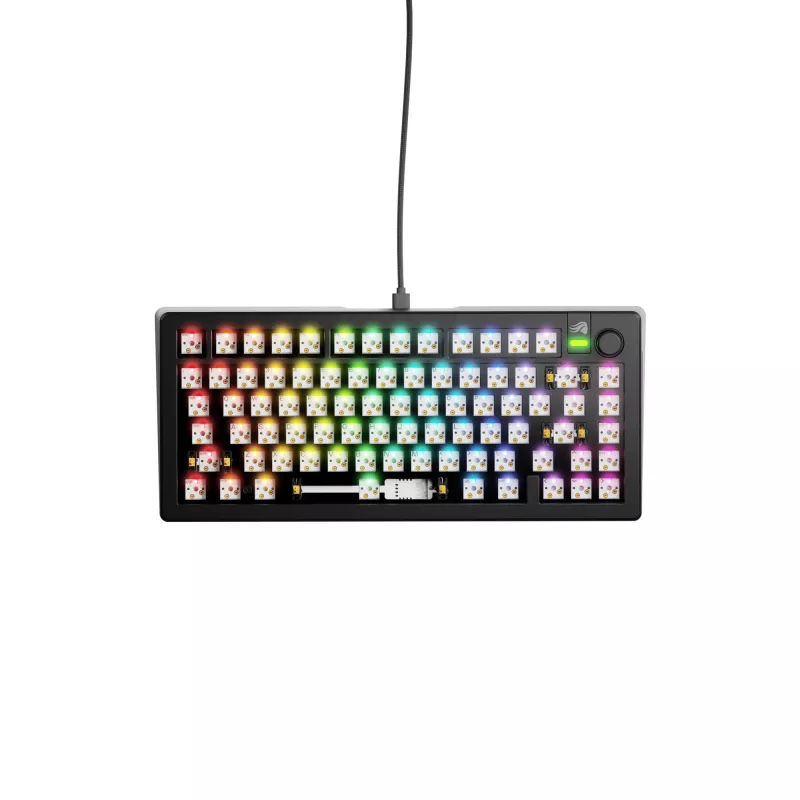 Mechanická klávesnica GLORIOUS GMMK 3 75% Barebones káblová USB RGB čierna