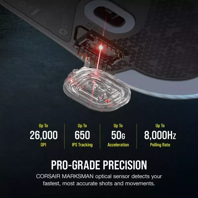 Corsair M75 ľahká RGB USB Typ-A myš