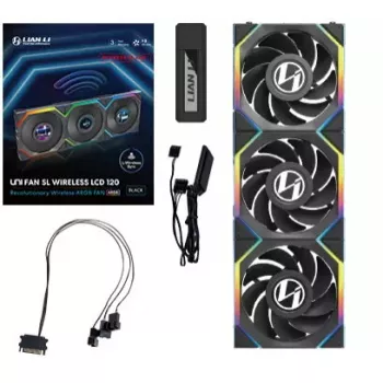Ventilátor Lian Li UNI FAN SL Wireless LCD 120 Reverse Blade
