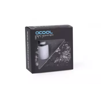 Spojka hadice Alphacool 17568 biela 1/4 palca závit 20 mm hĺbka