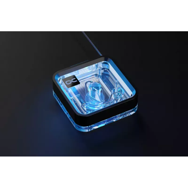 Water block Alphacool Core 1 LT Aurora Akryl Meď Nikel čierna Transparentná