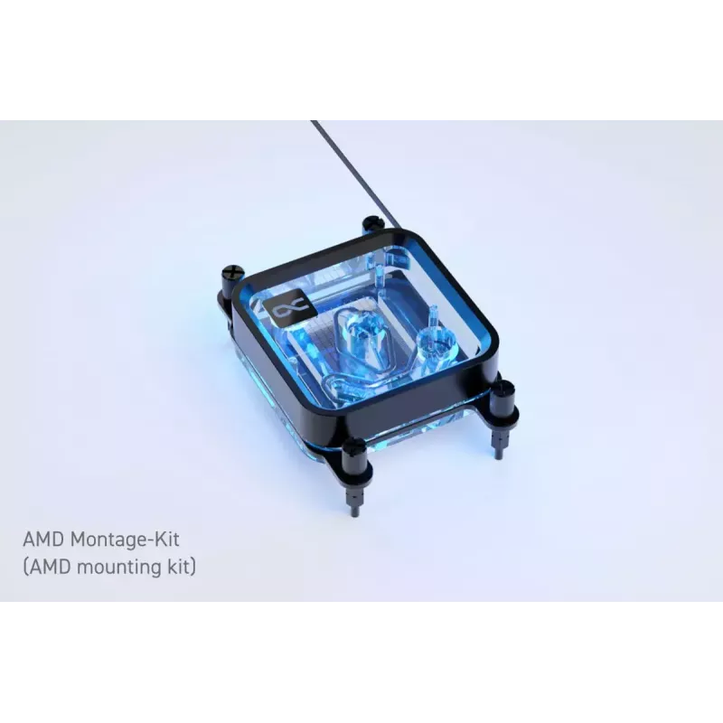 Water block Alphacool Core 1 LT Aurora Akryl Meď Nikel čierna Transparentná