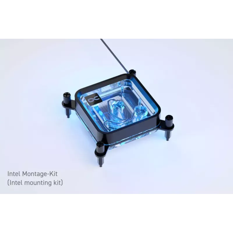 Water block Alphacool Core 1 LT Aurora Akryl Meď Nikel čierna Transparentná