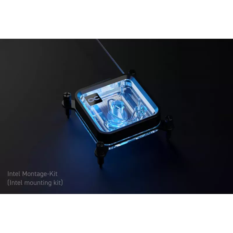 Water block Alphacool Core 1 LT Aurora Akryl Meď Nikel čierna Transparentná