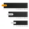 Podložka pod zápästie GLORIOUS textil 100 mm čierna pre klávesnice — GLO-KB-ACC-WR-CLTH-100-BLK