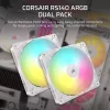 Corsair RS140 ARGB Dual Pack skrinkové ventilátory, 140 mm, biele, CO-9050187-WW